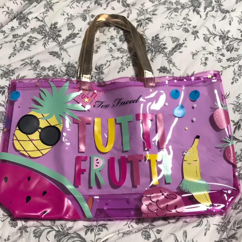 Too faced Tutti Fruitt tote